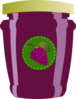 Grape Jar With Label Clip Art